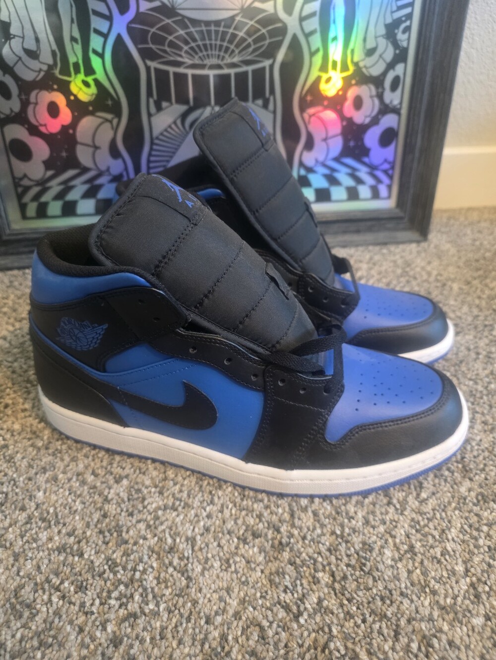 Nike Air Jordan 1 Mid sneakers in the "Black Varsity Royal" New!